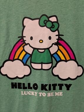 Hello Kitty Lucky to Be Me Graphic Tee Hybrid Size S